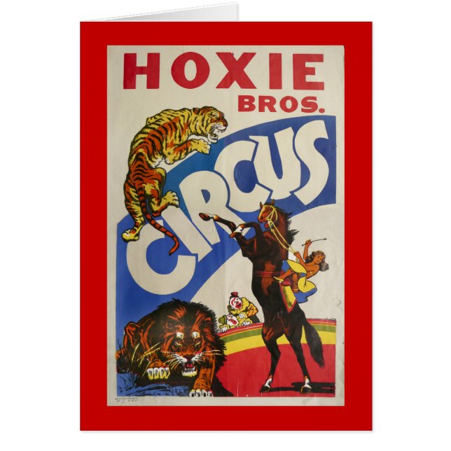 Cartão Hoxie Bros. Circo (Frente)