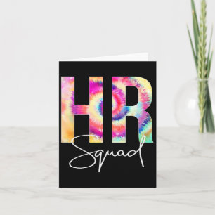 Cartão Hr Squad Tie Dye Byck Para A Apreciação Das Mulher