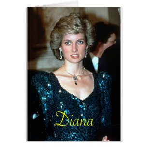 Cartão HRH Princesa Diana Viena 1986