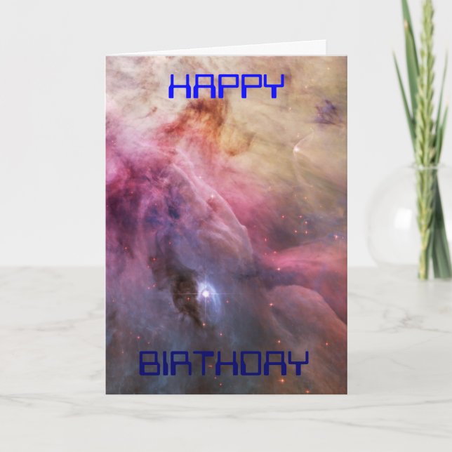 Cartão Hubble photo: The Crab Nebula. Birthday card (Frente)