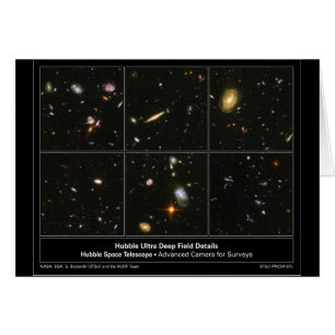 Cartão HubbleUltraDeepFieldDetails-2004-07c