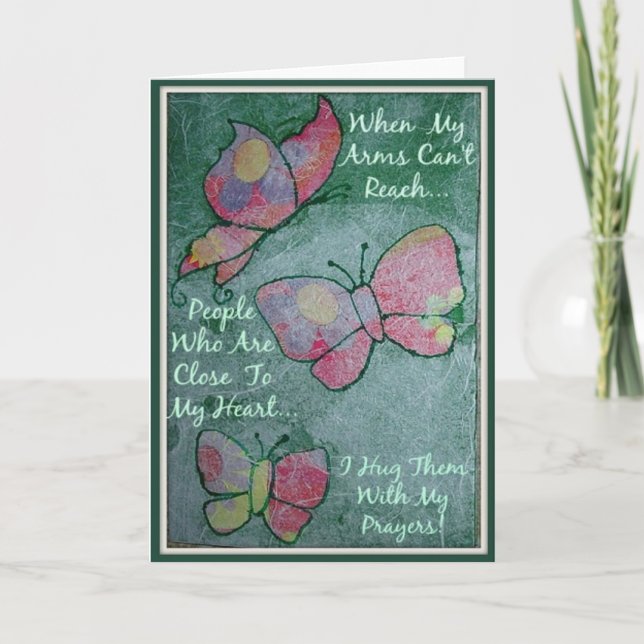 Cartão Hug You With My Prayers Greeting Card (Frente)