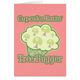 Cartão Hugger da árvore de alimentação do cupcake
