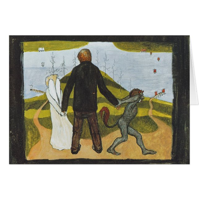 Cartão Hugo Simberg Vägskälet Tienhaarassa CC0472 (Frente Horizontal)