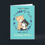 Cartão Hugs and kisses a lot of birthday wishes funny cat<br><div class="desc">From silly jokes to serious romantic statements, MiKa Art Zazzle shop has something for everyone. Canadiana, Japanese gifts, jewelry, cases for electronic devices, fun buttons, mug cups, ornaments, cards and posters….. Please take some time and look around. You may even find something you didn't know you wanted! I’m curious about...</div>