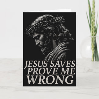 Cartão Hugvyn Jesus Salva, Prove-me Errado Fé Cristã