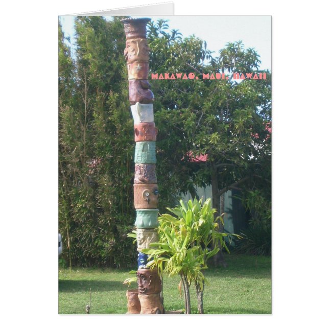 Cartão Hui No'eau, Makawao, Maui, Havaí (Frente)