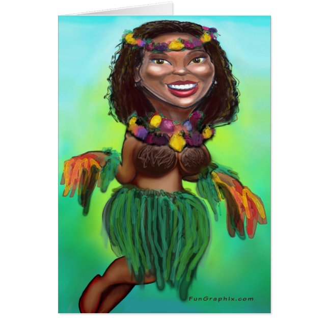 Cartão Hula Dancer (Frente)