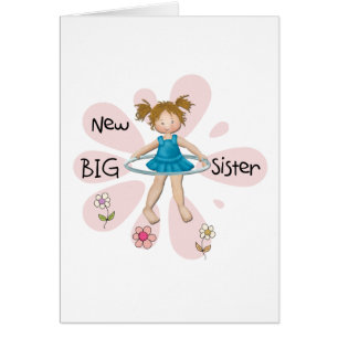 Cartão Hula Hoop Nova Irmã Grande