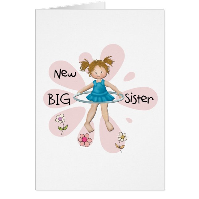 Cartão Hula Hoop Nova Irmã Grande (Frente)