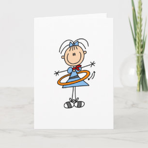 Cartão Hula Hoop Stick Figure T-shirts and Gifts