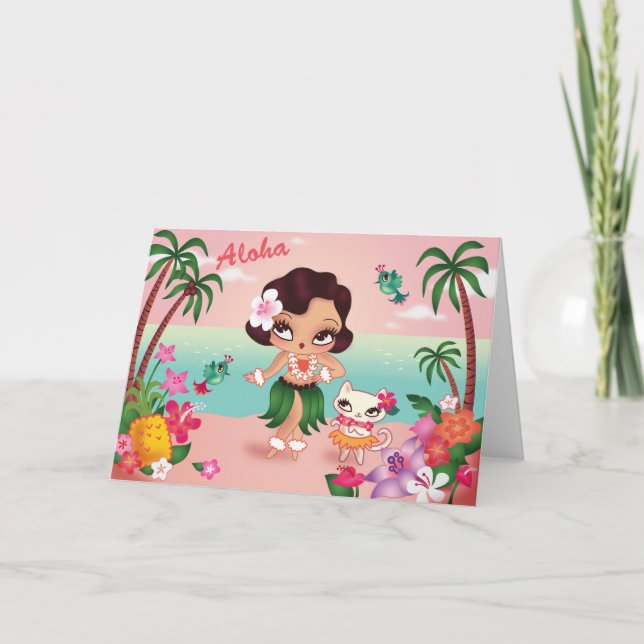 Cartão Hula Lulu's Island Paradise - greeting card (Frente)