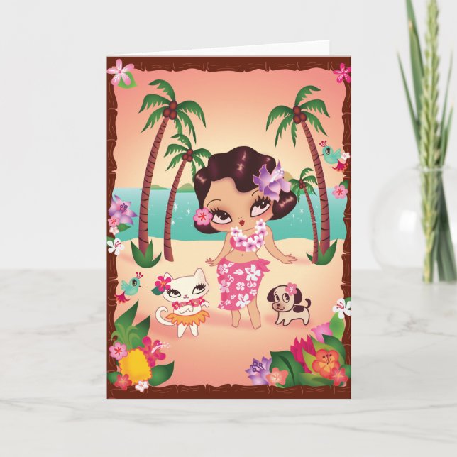 Cartão Hula Lulu's Magical Sunset (Frente)