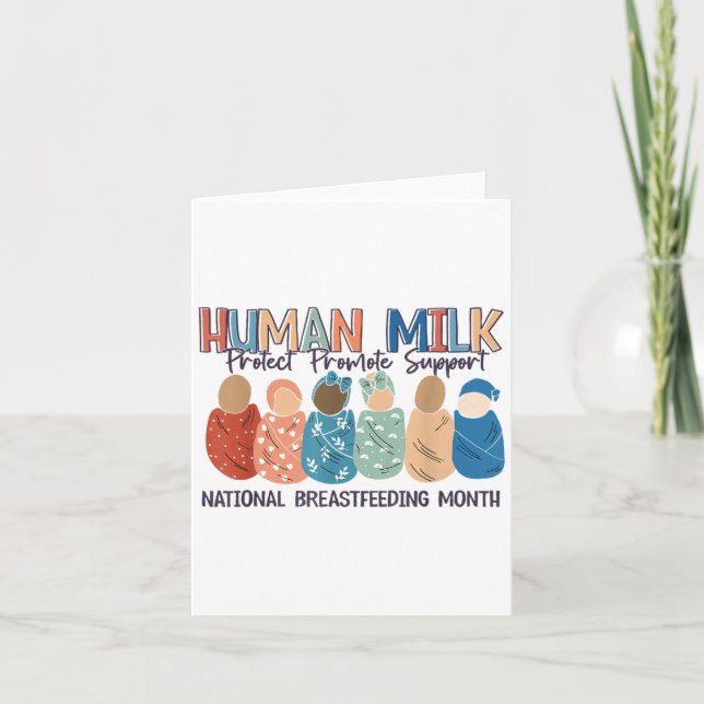 Cartão Human Milk Moms Milk S National Breastfeeding Mont (Frente)