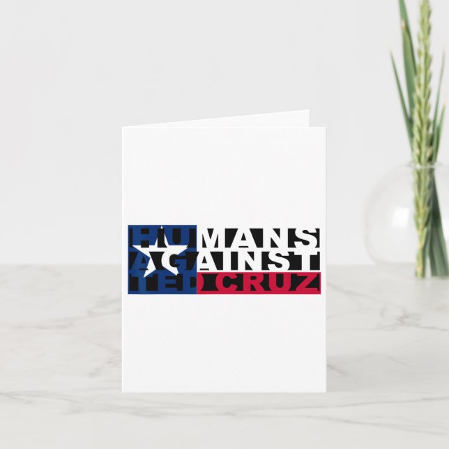 Cartão Humanos Contra Ted Cruz (Frente)