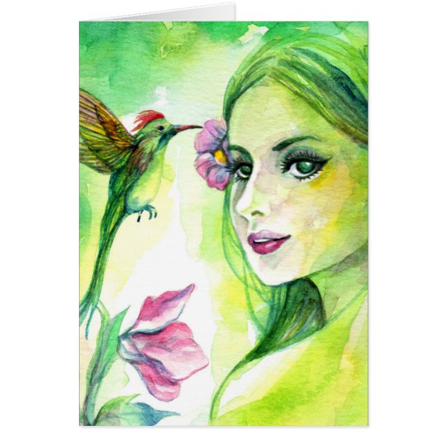 Cartão Hummingbird (Frente)