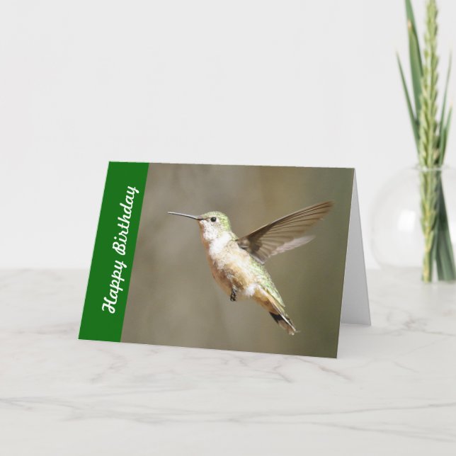 Cartão Hummingbird Birthday Card (Frente)