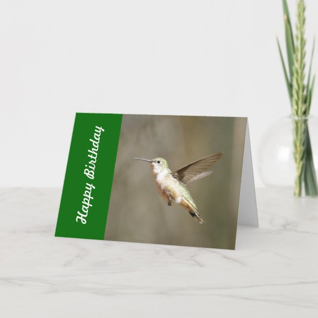 Cartão Hummingbird Birthday Card (Frente)
