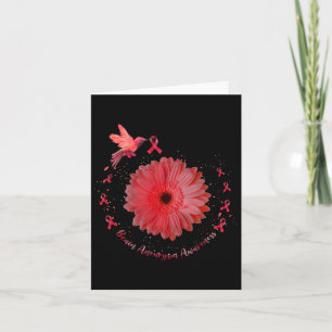 Cartão Hummingbird Burgundy Cérebro Sunflower Aneurysm Aw