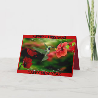 Cartão Hummingbird Chritmas