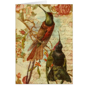 Cartão Hummingbird e Rosas Todas as Ocasiões