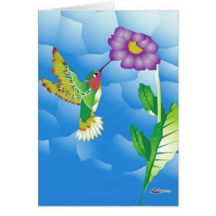 Cartão Hummingbird: Estilizado