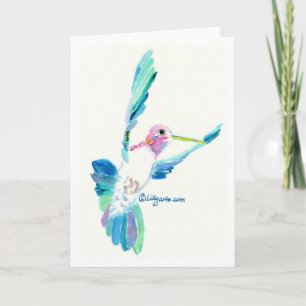 Cartão Hummingbird Flight Fine Art Painting Card
