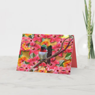 Cartão Hummingbird Haven Birthday Card