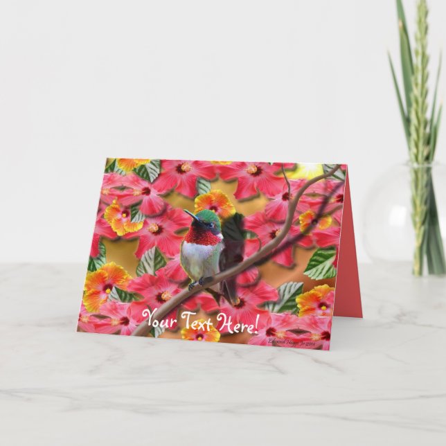Cartão Hummingbird Haven Birthday Card (Frente)