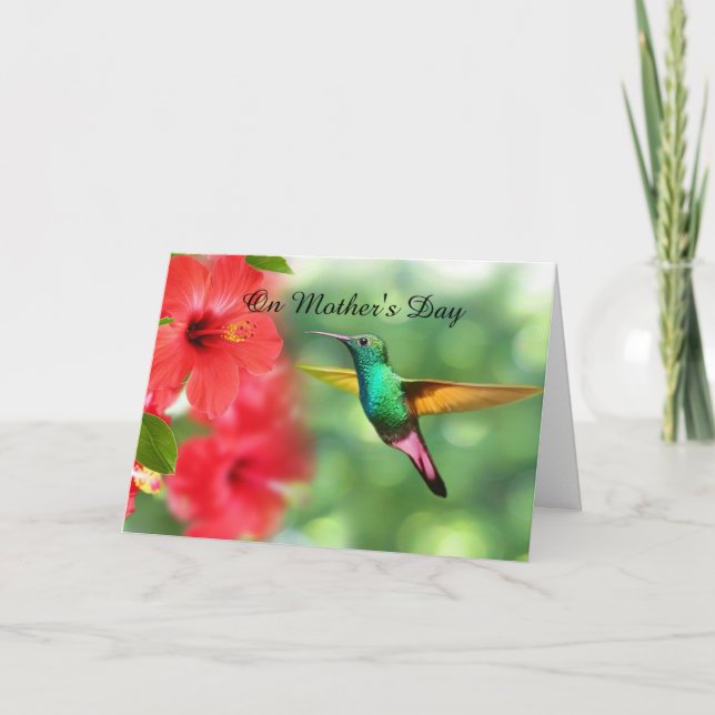Cartão Hummingbird Mother's Day Card (Frente)