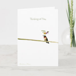 Cartão Hummingbird-Thinking of You: In Your Time of Loss