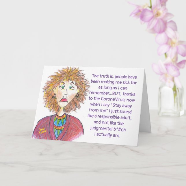 Cartão Humor CoronaVirus (Orquídea)