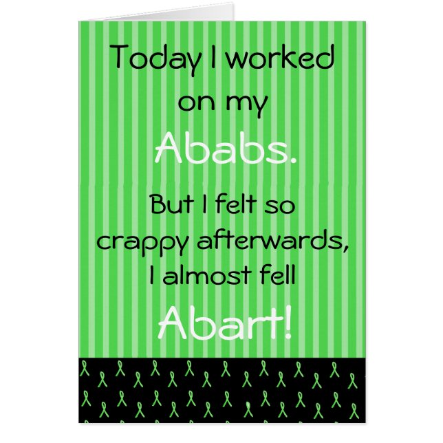 Cartão Humor da Doença de Lyme (Frente)