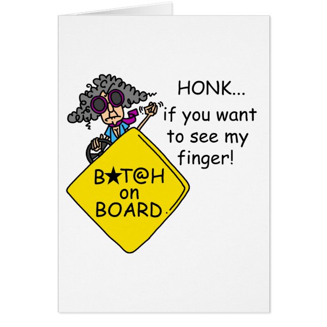 Cartão Humor da raiva da estrada (Frente)