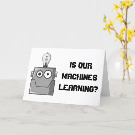 Cartão Humor da Tecnologia de Aprendizagem de Máquinas