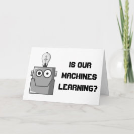 Cartão Humor da Tecnologia de Aprendizagem de Máquinas