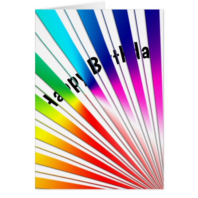 Cartão humor de aniversário arco-íris (Frente)