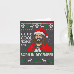 Cartão Humor de Aniversário de Natal Jesus Engraçado Nasc
