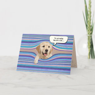 Cartão humor de aniversário do recuperador de ouros