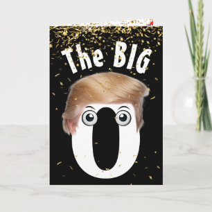 Cartão Humor de Cabelo de Trump no 60º Aniversário com Co