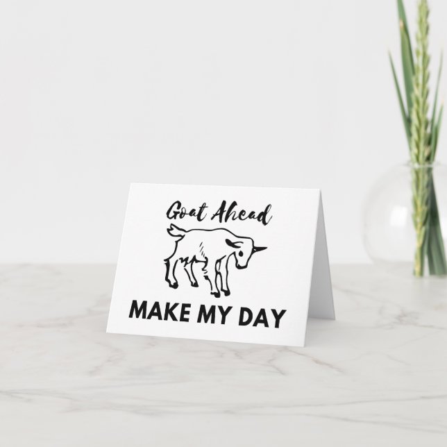 Cartão Humor de Cabra: Avance (at), Faça meu VAZIO do Dia (Frente)