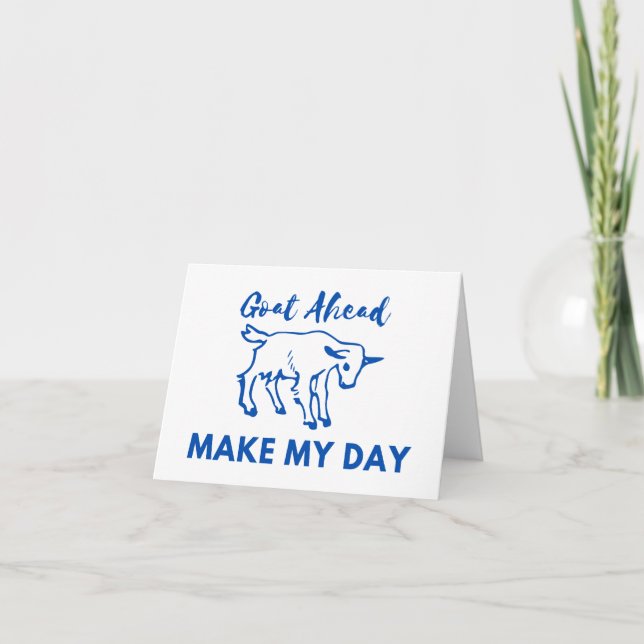 Cartão Humor de Cabra: Avance (at), Faça meu VAZIO do Dia (Frente)