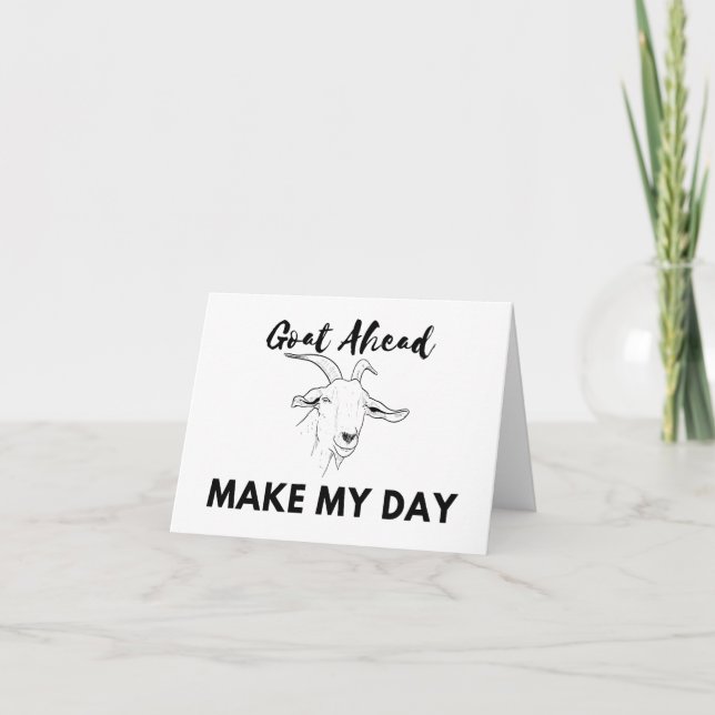 Cartão Humor De Cabra: Avance (At), Faça Meu VAZIO Do Dia (Frente)