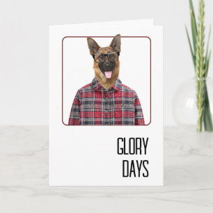 Cartão Humor de Cachorro Pastor Alemão de Aniversário