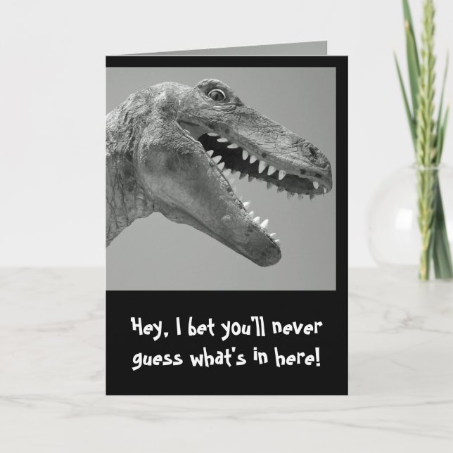 Cartão Humor de Dinossauro (Frente)