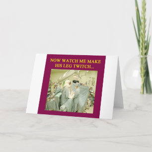 Cartão humor de doutor engraçado