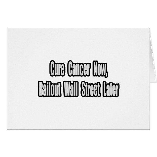 Cartão Humor de Falha de cancer (Frente Horizontal)