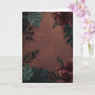 Cartão Humor de Floresta Esmeralda – Design Botânico Verd