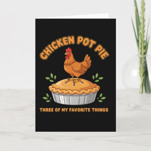 Cartão Humor de Frango da Casa de Campo Torta de Frango