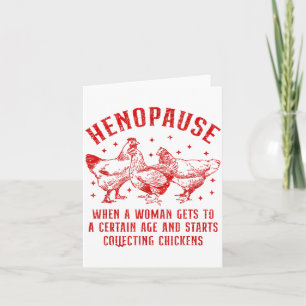 Cartão Humor de Galinha na Menopausa Fazenda Avicultura C